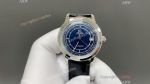 Omega De Ville 9015 Movement 40mm Blue/White Face Italian Calfskin Leather Band Watch